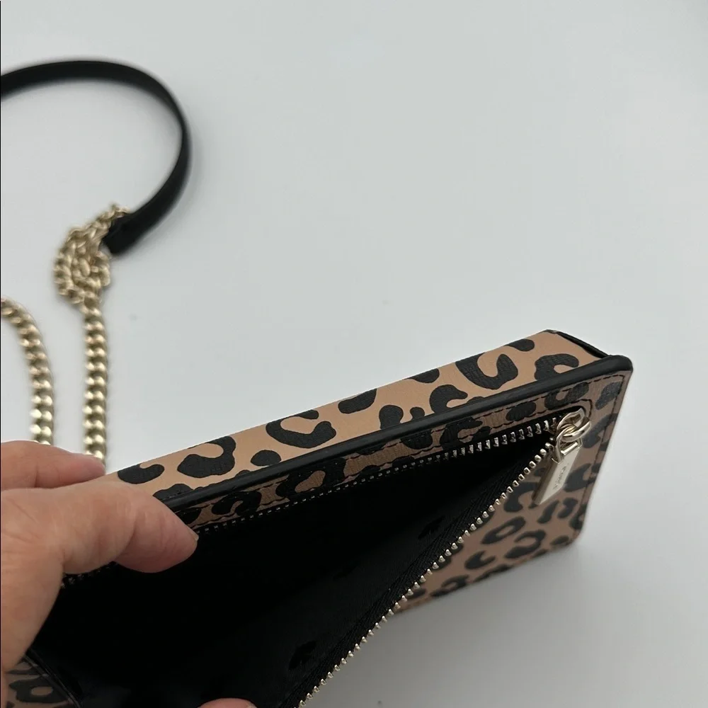 Kate Spade Remi Graphic Leopard Colorblock North South Tab Phone Crossbody NWOT